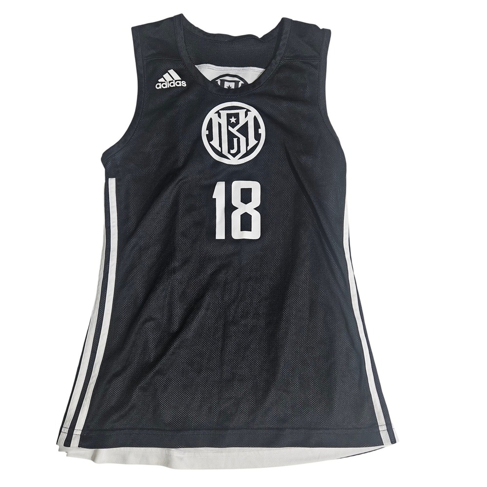 Adidas MBJ Elite Basketball Jersey Reversible Black White Mesh  Small